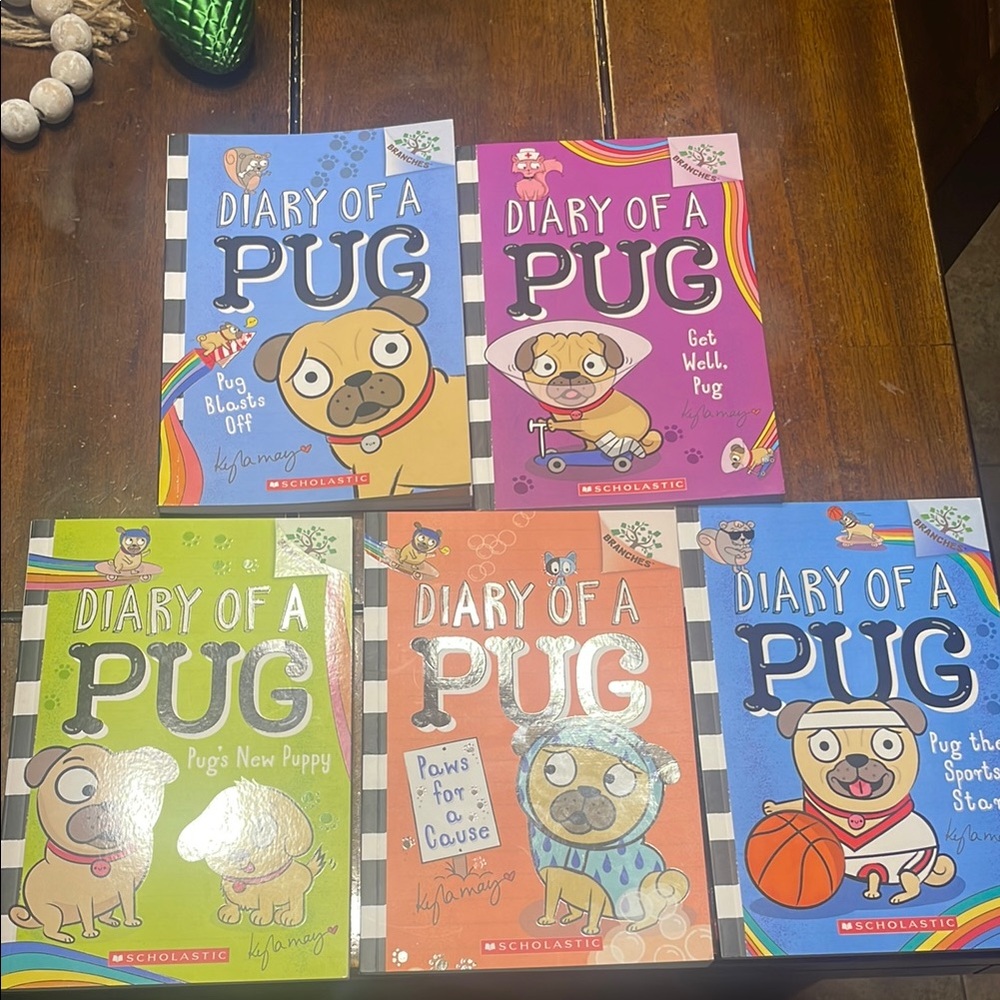 Scholastic Diary of a Pug Colorful Book Collection